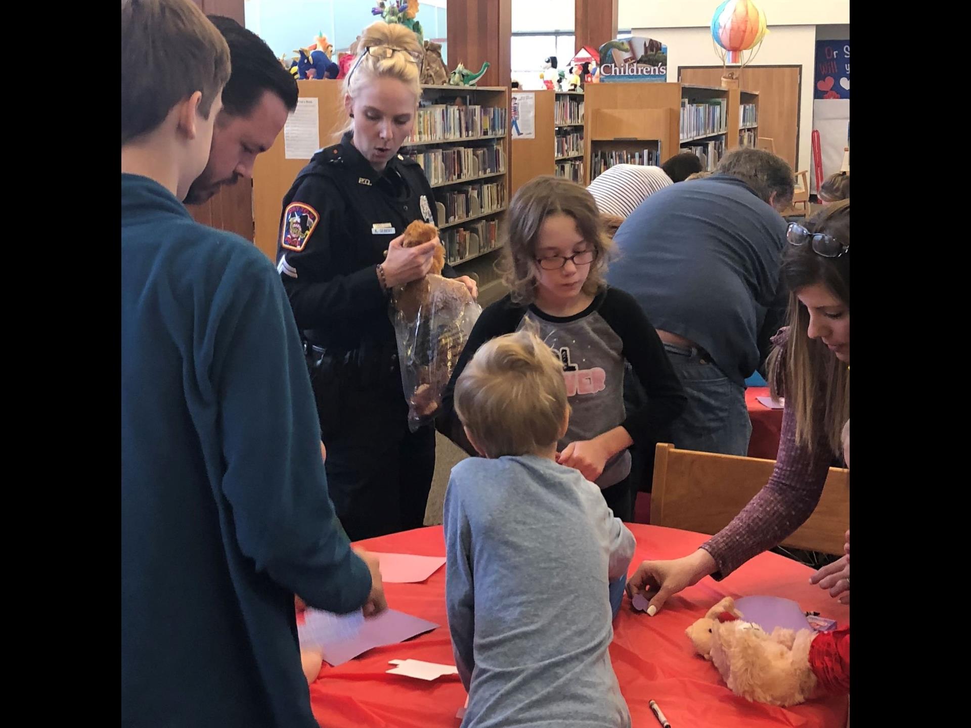 Crafts inside the library