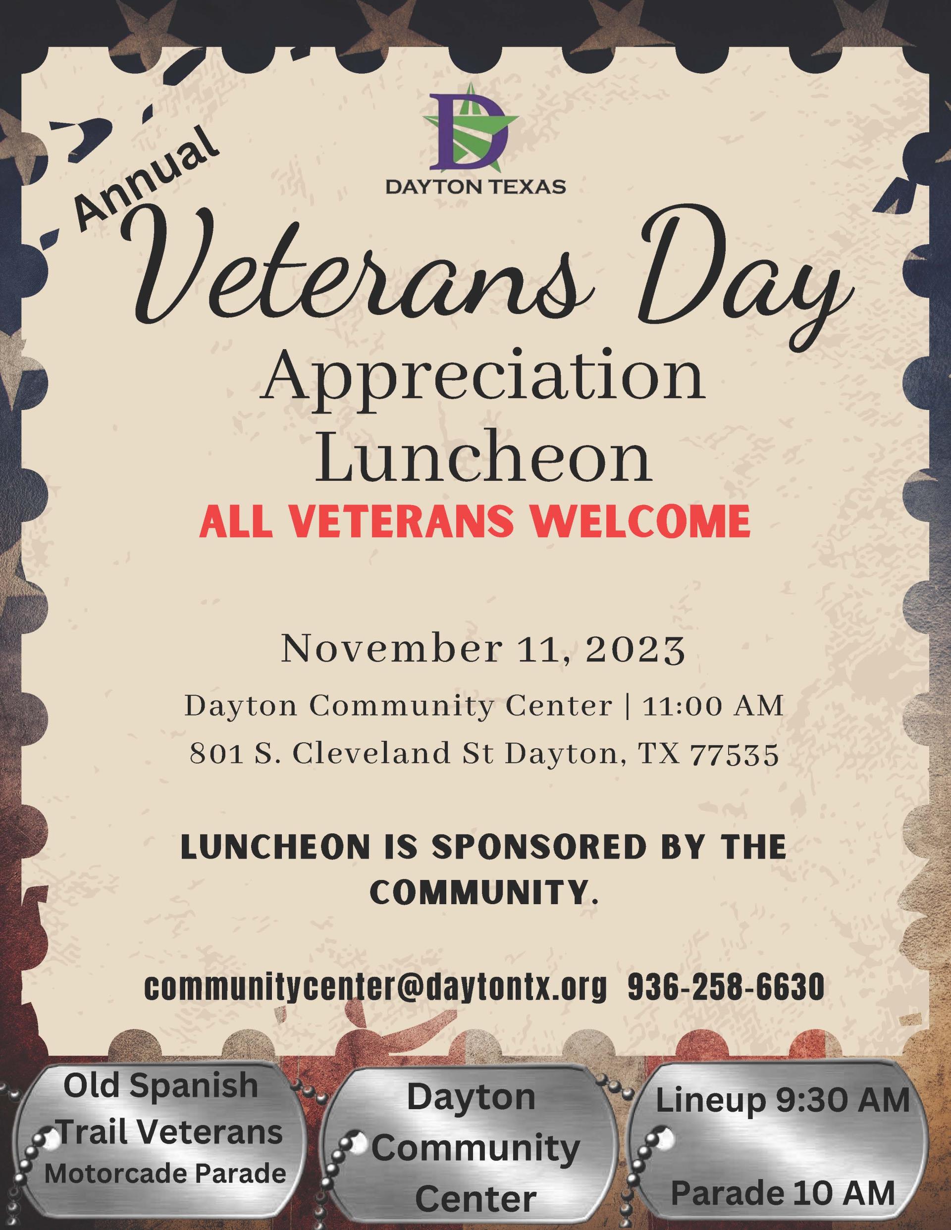 2023 Veterans Day Luncheon